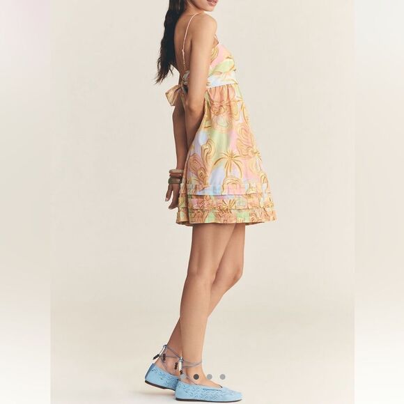 FARM Rio X Anthropologie Sleeveless Printed Mini Dress - Picture 3 of 4